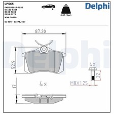 Satz Bremsbeläge Bremsklötze hinten für Seat Alhambra 7V8 Altea 5P1 XL | 3361