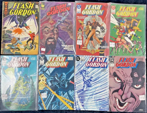 Flash Gordon Assorted Lot of 8 Vintage Comics - King Comics, Whitman, DC Comics