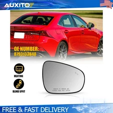 Right Side Mirror Glass W/Blind Spot For Lexus ES350 ES300h IS250 IS350 UX300h