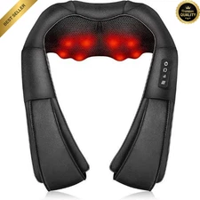 Back and Neck Massager with Heat, Electric Deep Tissue 3D Kneading Massage