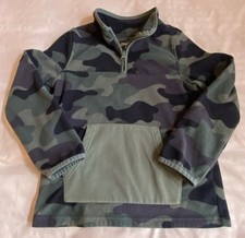 OshKosh Boys/Kids/Youth/Kids Camo Fleece Pullover 1/4 Zip Jacket - Size 10