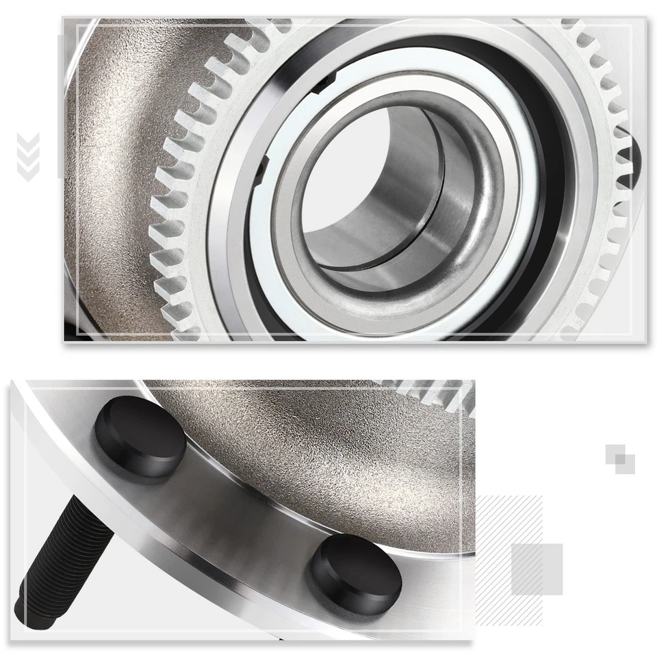 Kit de montaje de cojinete de cubo de rueda delantera izquierda derecha para 94-02 Dodge Ram 2500 3500 Foto 4 de 4