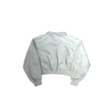 Vintage Grey Cropped Oversized Sweatshirt F Model 3032