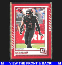 Budda Baker 2025 Donruss Red Press Proof Color Match ARI Cardinals 23