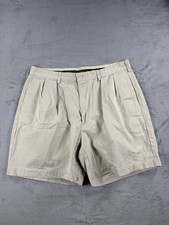 Polo Ralph Lauren Mens Pleated Chino Andrew Short Tan 36x6 USA Made Cotton