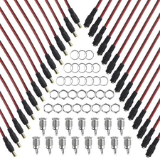 30 Pcs Dc Power Pigtail Connectors 2.1 X 5.5mm Male And Female W/ 30v 10a Dc Pow