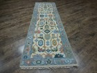 Turkish Oushak Rug,Geometric Multicolored Area Rug,Handmade Bohemian Rug 2.5x8 — photo 1