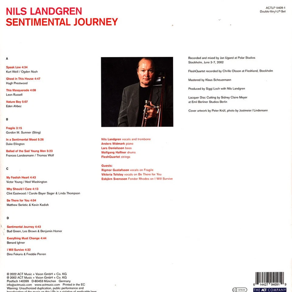 Nils Landgren - Sentimental Journey (Vinyl 2LP - 2022 - EU - Original) - Bild 2 von 2