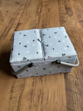 Hobby Gift Medium Sewing Box Floral Daisy Bumble Bee Design Storage Basket New