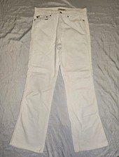 Vtg Ralph Lauren Polo Jeans Co Corduroy Cream Off White Pants Womens 8 30x31