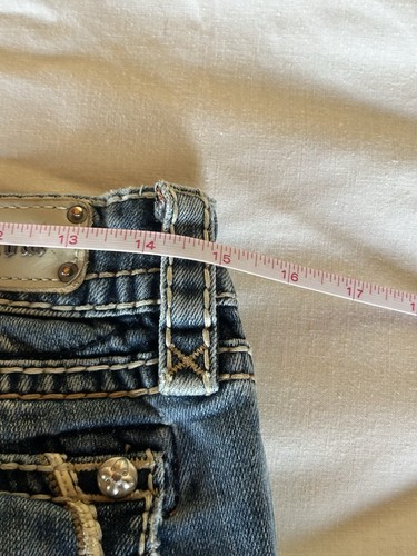 Rock Revival Kelly Boot Cut Jeans Embroidered Distressed Y2K Low Rise Sz 30 - Picture 14 of 15