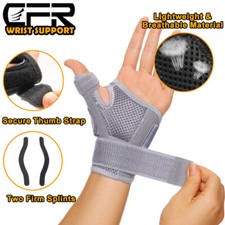 Sport Thumb Wrist Support Brace Carpal Tunnel Sprain Splint Arthritis Left Right