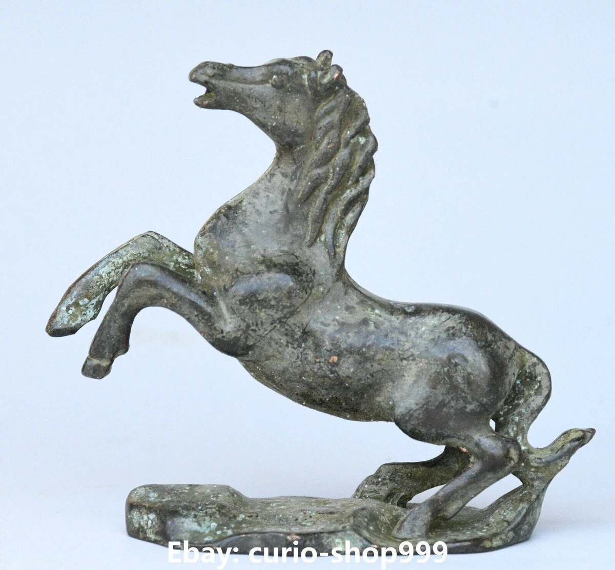 马动物中国风青铜雕像、雕像| eBay