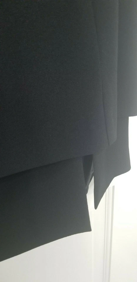 Black Lida Baday Double Tiered Long Sleeve Sheath Dress With Front Slit Size 6 - Изображение 3 из 4