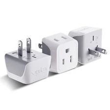 Ceptics USA to Japan, Philippines Travel Adapter Plug - Type A (CT-6, 3 Pk)