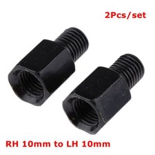 2Pcs Rear View Wing Mirror Adapter Bolt Screw RH 10mm to LH 10mm for Motorcycle