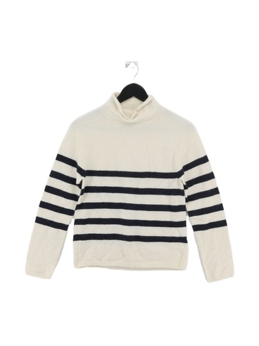 Uniqlo Women's Jumper XS Cream Wool with Nylon, Polyamide Pullover
