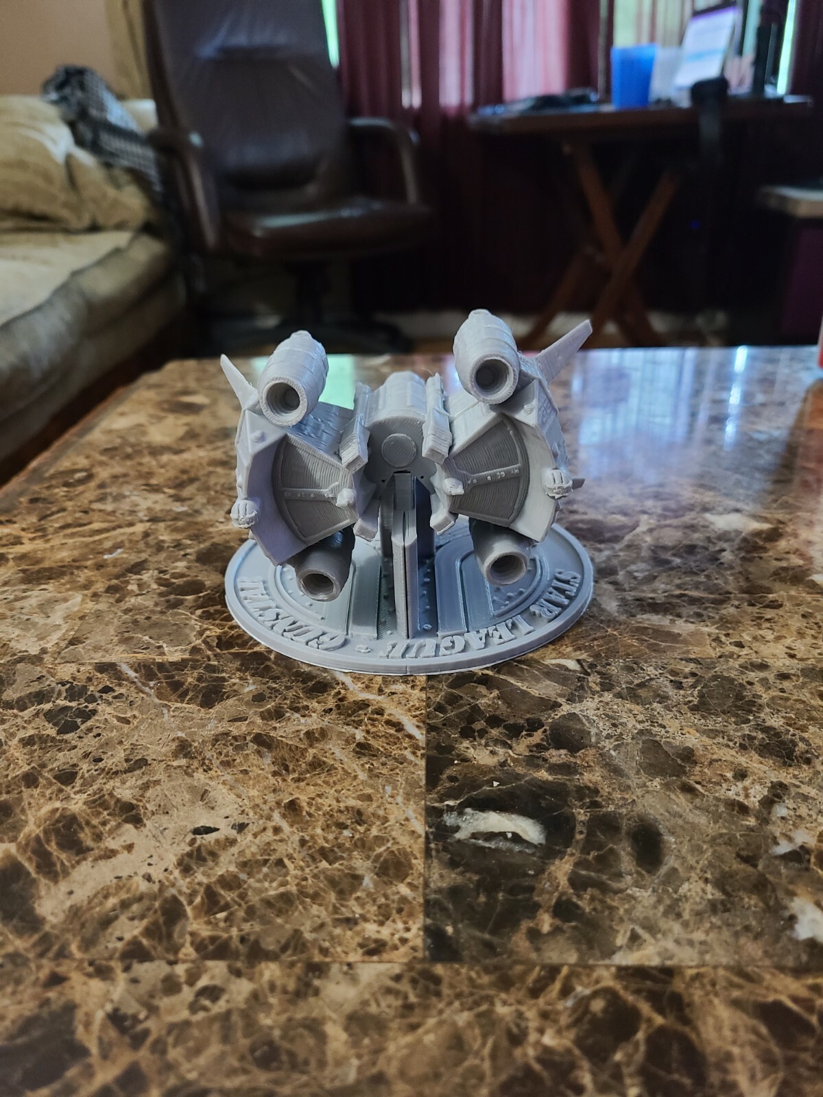 Gun Star Frame 3D Printed Gunstar on stand from The Last Starfighter - Death Blossom ...