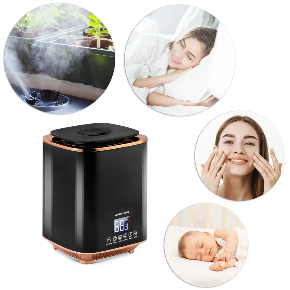 Luftbefeuchter Ultraschall Timer Aromazerstäuber Raumbefeuchter Hygrometer - Bild 4 von 4