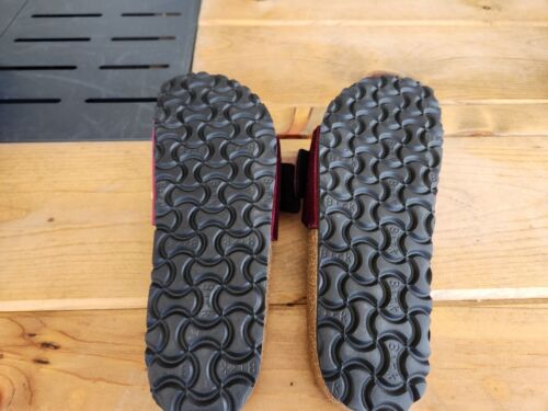 Birkenstock Madrid Big Buckle Slide Sandal Maroon EU 39 L8 M6 NARROW FIT - Picture 4 of 5