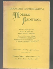 IMPRESSIONIST Modern Art PARKE BERNET 1967 Klee Leger Dongen Feininger Braque 