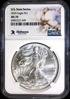 U.S. STATE SERIES ~2020 $1 AMERICAN SILVER EAGLE NGC MS70 ~ALABAMA