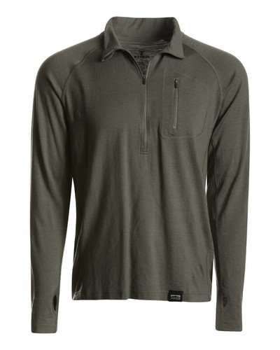 Kings Camo XKG Foundation 260 Merino Wool 1/4 Zip Pullover Olive Men's L - Picture 2 of 9
