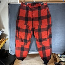 Vintage VTG Woolrich Wool Flannel Hunting Pants Mens 32x30 Reinforced Knee