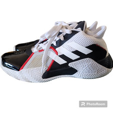 Adidas Court Vision 2 Ortholite White Black Red Basketball Youth Shoes Size 4.5