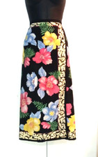 SAG HARBOR WOMAN sz 18W Faux Wrap Floral Print Skirt w 18 h 25 w-h 31"
