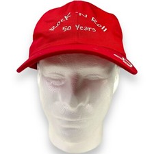 50 Years Of Rock N Roll Red Hat Cap Mini 2005 Made In USA Mens Adjustable