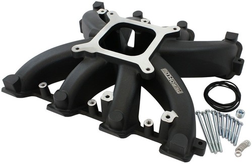 Aeroflow AF6240-6000 Black LS3 V8 Rectangle Carby Street Non EFI Intake Manifold - Picture 3 of 5