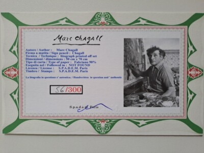 Marc Chagall Signed - Window View - Certificate SPADEM Paris | eBay