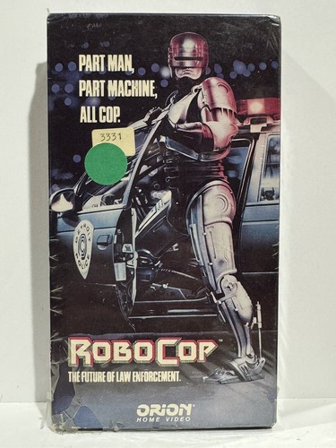 1987 RoboCop VHS Orion Video Movie Tape First Release Side Barcode