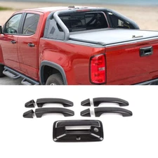 Carbon Fiber Door & Tailgate Handle Cover Trim for Chevy Colorado/GMC Canyon 14+