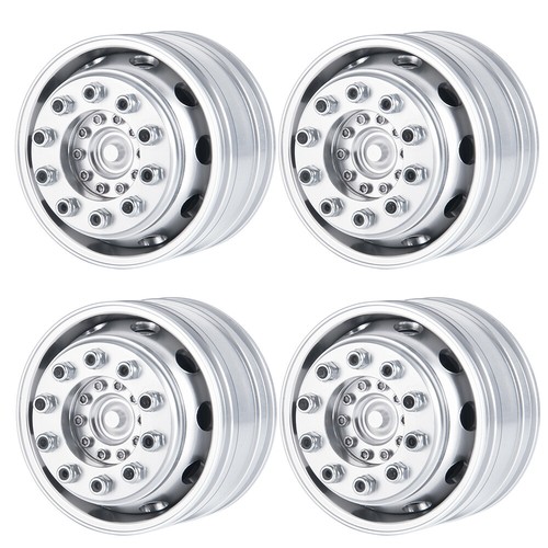 FLYXM Front Wheel Rims Hubs Wider Wheels for RC 1:14 Tamiya Tractor Truck Car - Picture 2 of 11