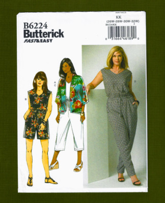 Very Easy Kimono, Jumpsuit, Romper Sewing Pattern (Sizes 26W-32W