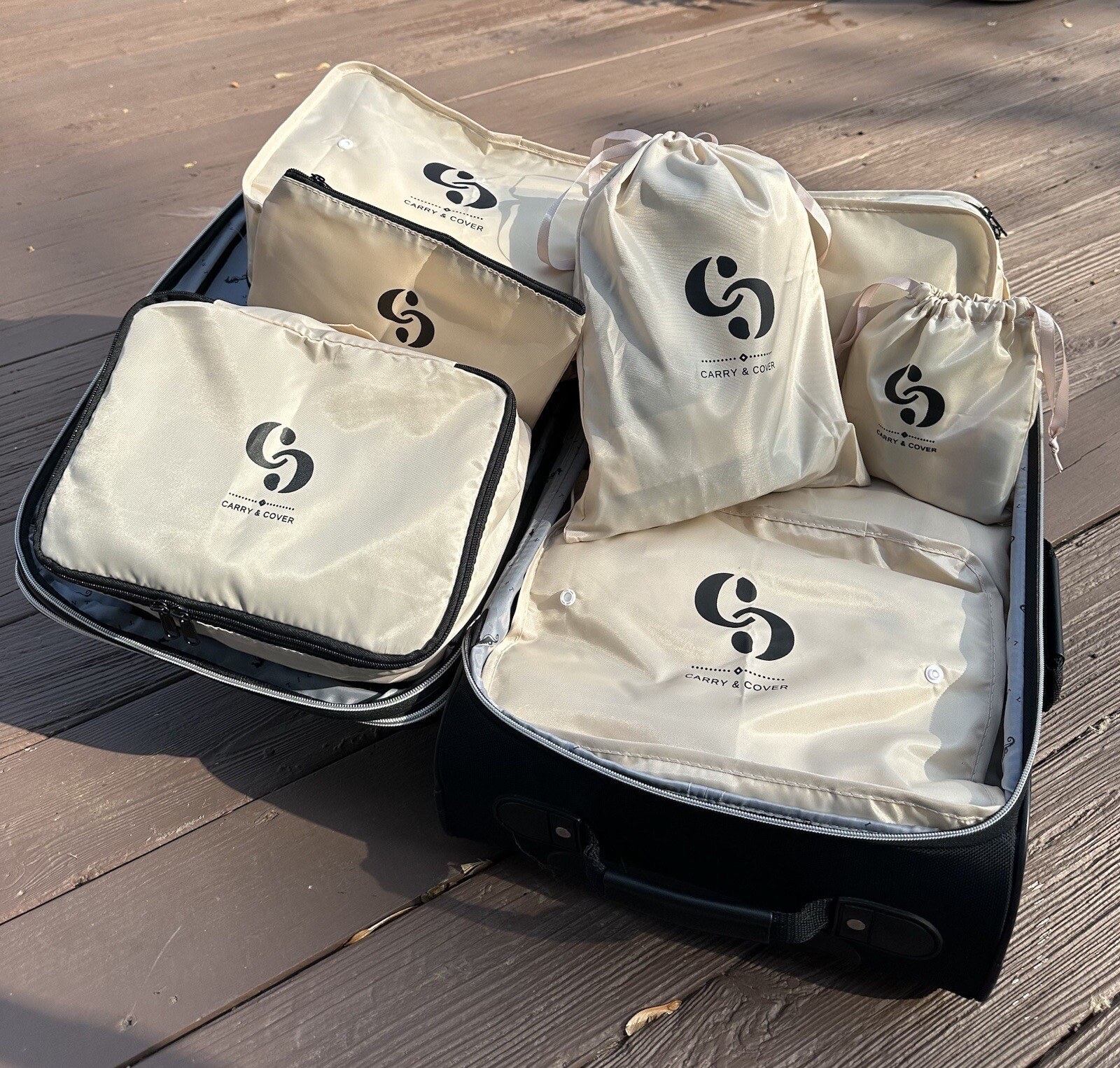 8Pcs Packing Cubes Clothes Travel Storage Bags Luggage Organizer Pouch Suitcase-image