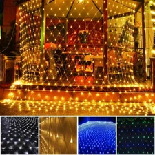 6.5x9.8Ft 200 LEDs Net Mesh String Fairy Lights Waterproof Garden Outdoor Decor