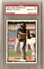 Miguel Tejada 1997 Best Prospects #4 Rookie RC PSA 10 Gem Mint Baseball Card. rookie card picture