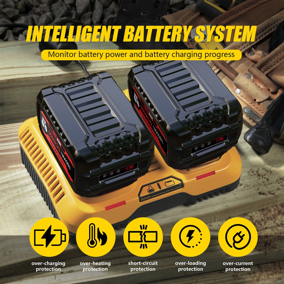 Remplacement DCB609 20 V/60 V 9,6 Ah pour batterie Guadeloupe