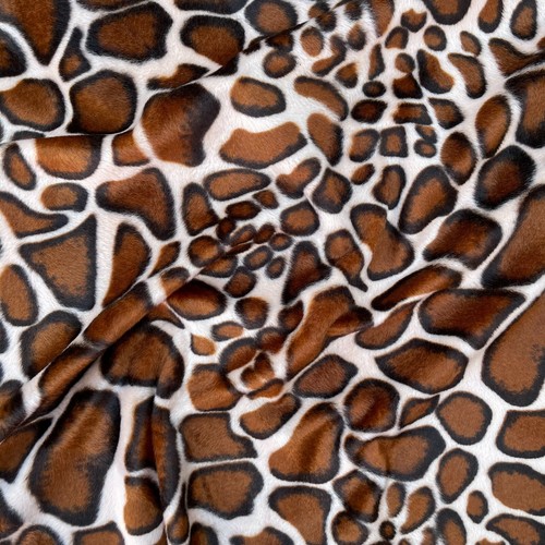 Animal Print Velboa Faux Fur Soft Wave Velour Craft Upholstery Furnishing Fabric - Picture 4 of 85