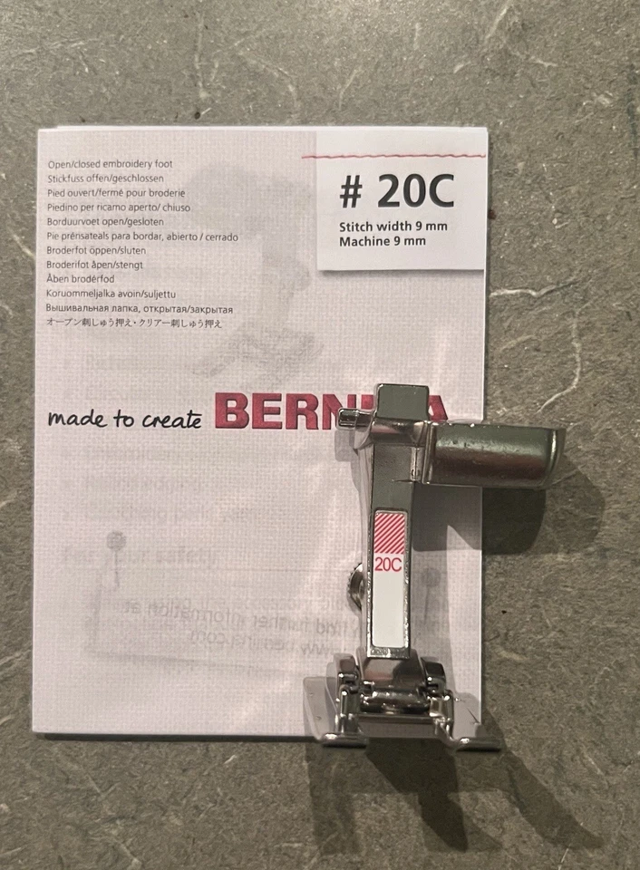 Genuine New Style BERNINA Open Toe Embroidery Applique Foot #20C - Image 3 of 3
