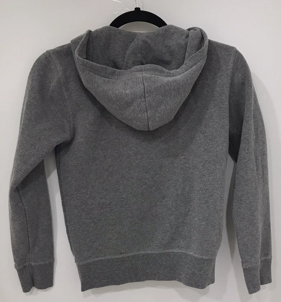EPIC THREADS - BOYS SIZE SMALL - GRAY FULL ZIP HOODIE/STRIPED HOOD & POCKETS - Image 2 of 3