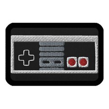 Classic Retro Game Controller Embroidered Patch Super Gaming Iron On Applique