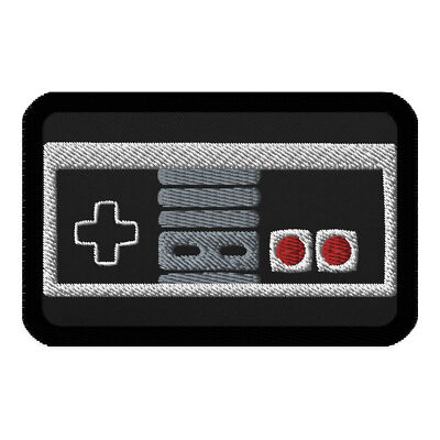 Classic Retro Game Controller Embroidered Patch Super Gaming Iron On Applique