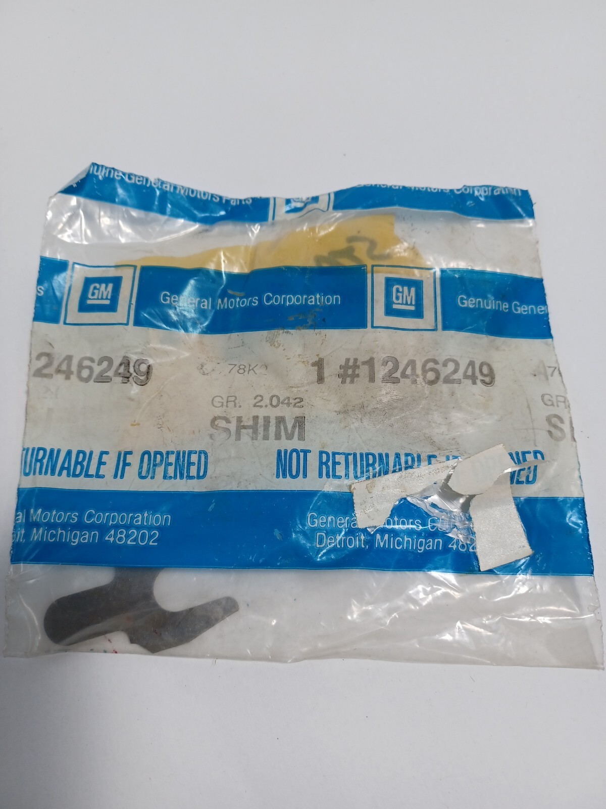 1 NOS GM #1246249 78-82 Corvette Starter Brace Shim for sale  