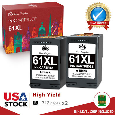 61XL Black Ink Cartridge replacement for HP Deskjet 2541 2542 3512 3516 3050A