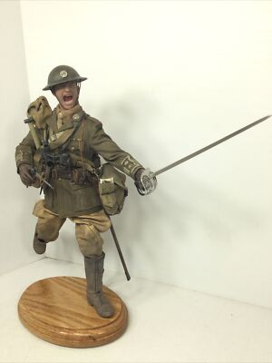 1/6 CUSTOM WW1 BRITISH INFANTRY OFFICER OAK STAND FULL GEAR WEBLEY 1917  DID