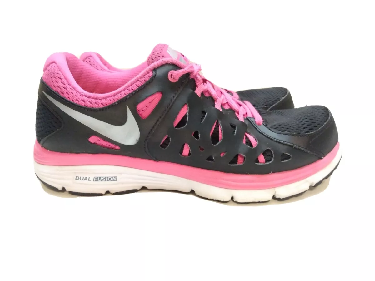 Nike Dual Fusion Run 2 Women's 8.5 Pink Lace Up Running Shoes